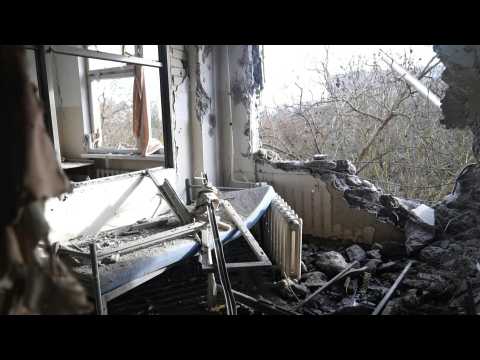 Aftermath of Russian shelling on Ukrainian children's hospital after New Year’s Eve