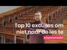 Top 10 excuses om niet naar de les te gaan