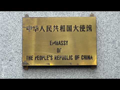 Images of Chinese embassy in Seoul as Beijing suspends short-term visas for S Koreans