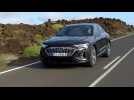 The new Audi Q8 Sportback e-tron in Madeira Brown Driving Video
