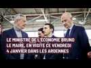 Interview des ministres de l'Économie et de l'Industrie Bruno Le Maire et Roland Lescure, en visite dans les Ardennes