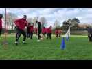 Football : dernier entraînement pour l'OSQ avant son 32e de finale de la Coupe de France à Belfort