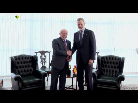 Brazil President Lula meets Felipe VI of Spain after taking office