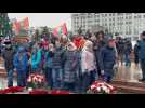 Russians gather to mourn troops killed in occupied city in Ukraine