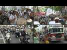 Pele's funeral procession makes way through streets of Santos