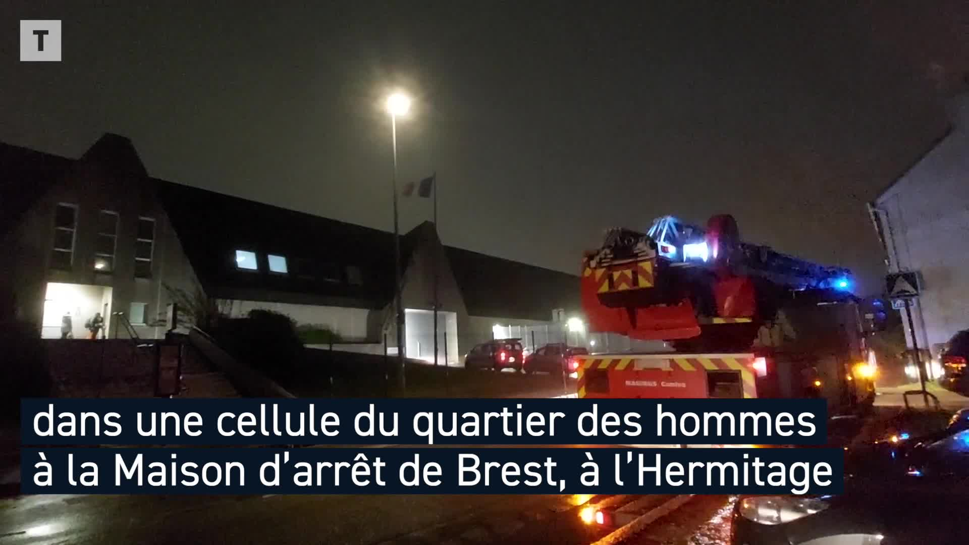 Un début d’incendie dans une cellule de la maison d’arrêt de Brest (Le Télégramme)