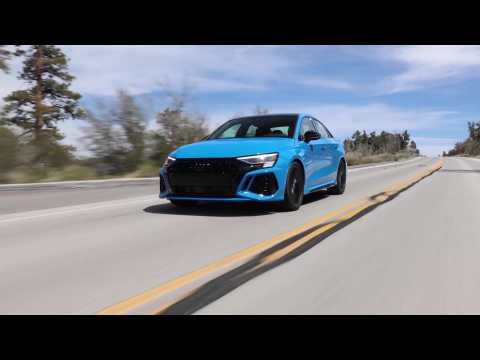 2022 Audi RS 3 in Turbo Blue Drivng Video