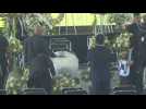 Pele's coffin arrives for wake at Santos Stadium