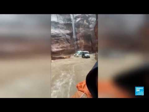 Jordan flooding: Ancient city of Petra sees heavy rainfall