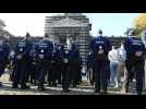 Policier tué à Schaerbeek: un hommage devant le palais de justice de Bruxelles