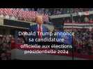 Donald Trump annonce sa candidature officielle aux élections présidentielle 2024