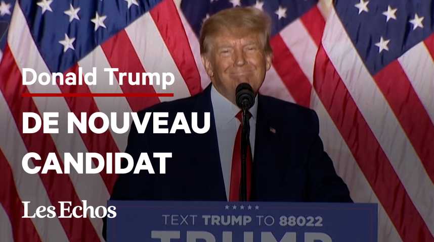 Illustration pour la vidéo Donald Trump : « J'annonce ma candidature à l'élection présidentielle »