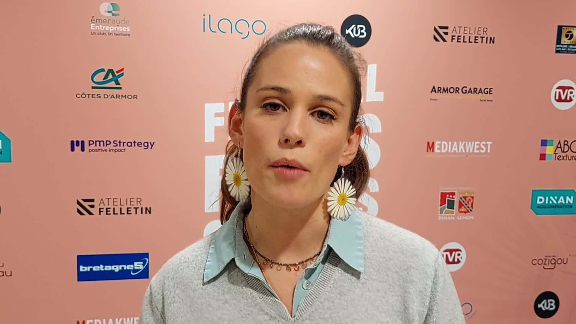 L’actrice Lucie Lucas à Dinan pour le festival Films courts (Le Télégramme)
