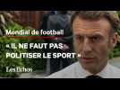 Coupe du monde : « Il ne faut pas politiser le sport », réagit Emmanuel Macron