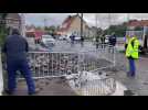 Calais : le mur d'une maison délabrée s'effondre