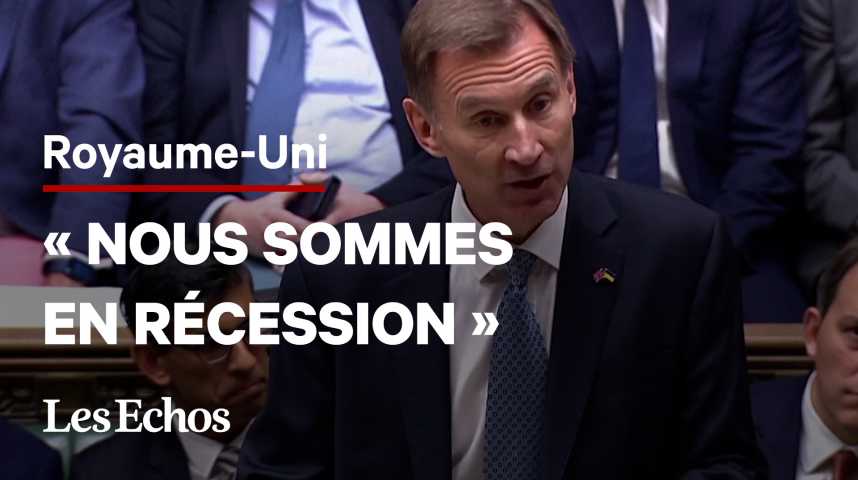 Illustration pour la vidéo  « Le Royaume-Uni est maintenant en récession », annonce le ministre des Finances britanniques