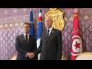 Macron meets with his Tunisian counterpart Saied on the sideline of the Francophonie summit