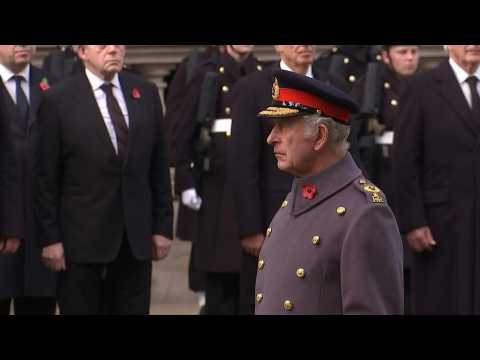 Charles III lays wreath at first UK Remembrance Day as king