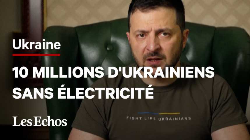 Illustration pour la vidéo 10 millions d'Ukrainiens sans électricité, selon Zelensky