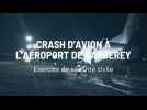 Crash d'avion fictif à l'aéroport