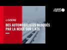 VIDEO. Des automobilistes bloqués par la neige en Lozère