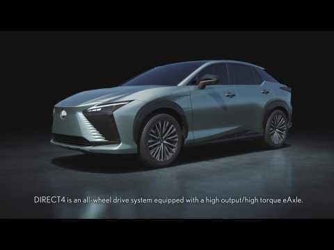 New Lexus RZ 450e Direct4 tech animation