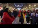 Les supporters marocains célèbrent place d'Erlon