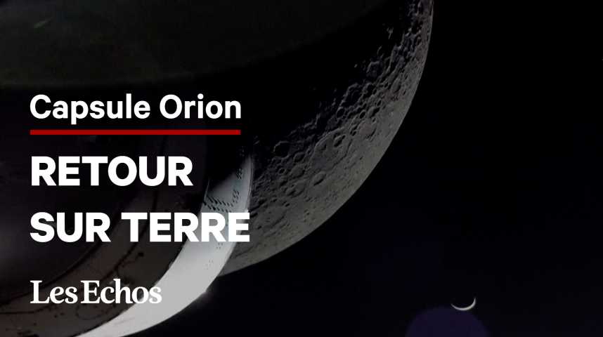 Illustration pour la vidéo La capsule Orion de la Nasa au plus près la Lune