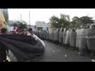 Peruvian police clash with anti-government protesters in Lima
