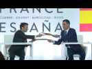 French president Emmanuel Macron and Spanish PM Pedro Sanchez sign cooperation treaty