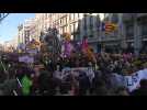 Pro-independence Catalans march to French Consulate in Barcelona