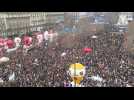 Crowds gather in Paris before march against protest reform