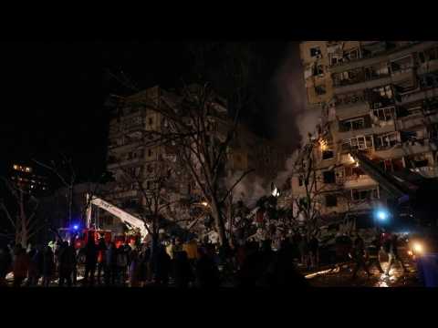 Ukraine says at least 21 dead after Russian strike on Dnipro tower block