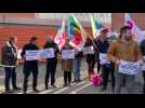 Manifestation d'enseignants devant la cité scolaire Paul-Duez de Cambrai