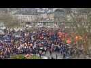 VIDEO. Au départ du cortège de la manifestation contre la réforme des retraites à Vannes