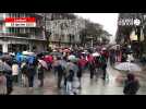 VIDÉO. Réforme des retraites : à Lorient, les manifestants finissent le défilé rincés
