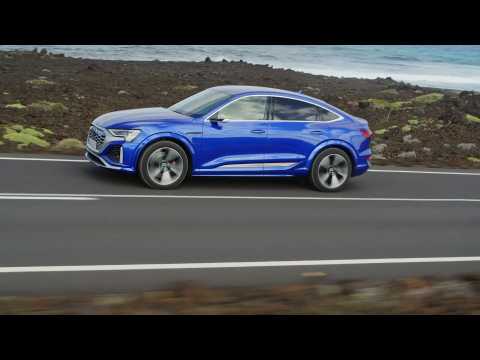 The new Audi SQ8 Sportback e-tron in Ultra Blue Driving Video