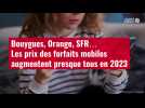 VIDÉO. Bouygues, Orange, SFR... Les prix des forfaits mobiles augmentent presque tous en 202