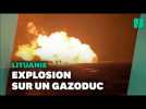 Les images impressionnantes de l'explosion d'un gazoduc en Lituanie