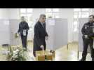 Ex-Czech PM and presidential candidate Andrej Babis votes in election
