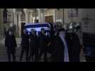 Casket of Greece's last king Constantine II arrives at cathedral