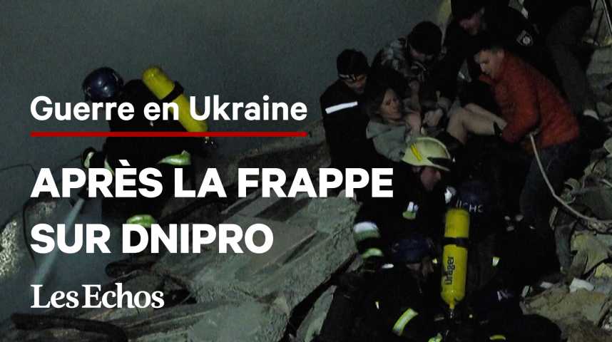 Illustration pour la vidéo À Dnipro, le bilan s’alourdit après l’effondrement d’un immeuble
