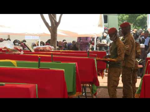 Funeral held for Burkina Faso military officers killed in supply convoy ambush