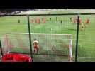 Waremme - Tubize (D2 ACFF) : Steve Dessart comme gardien de but sur le 2e penalty d'El Omari