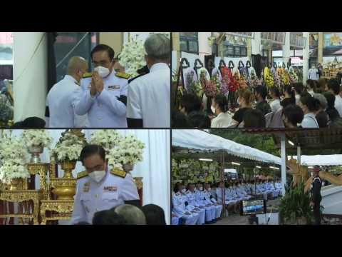 Thailand: Prime Minister Prayut Chan-O-Cha attends funerals of nursery massacre victims