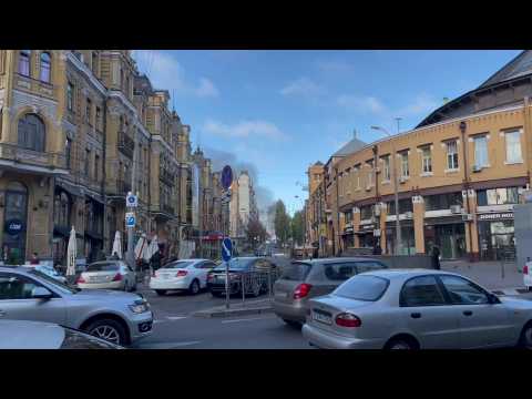Loud blasts rock Ukrainian capital Kyiv