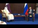 Putin meets Qatari Emir in Kazakhstan - Label : AFPTV - First images - Category : News