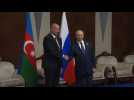 Russian President Putin meets Azerbaijan President Aliyev in Kazakhstan