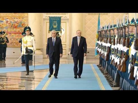 Kazakh President Tokayev welcomes Turkish counterpart Erdogan