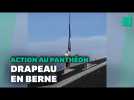 Un militant écologiste met en berne le drapeau français sur le toit du Panthéon
